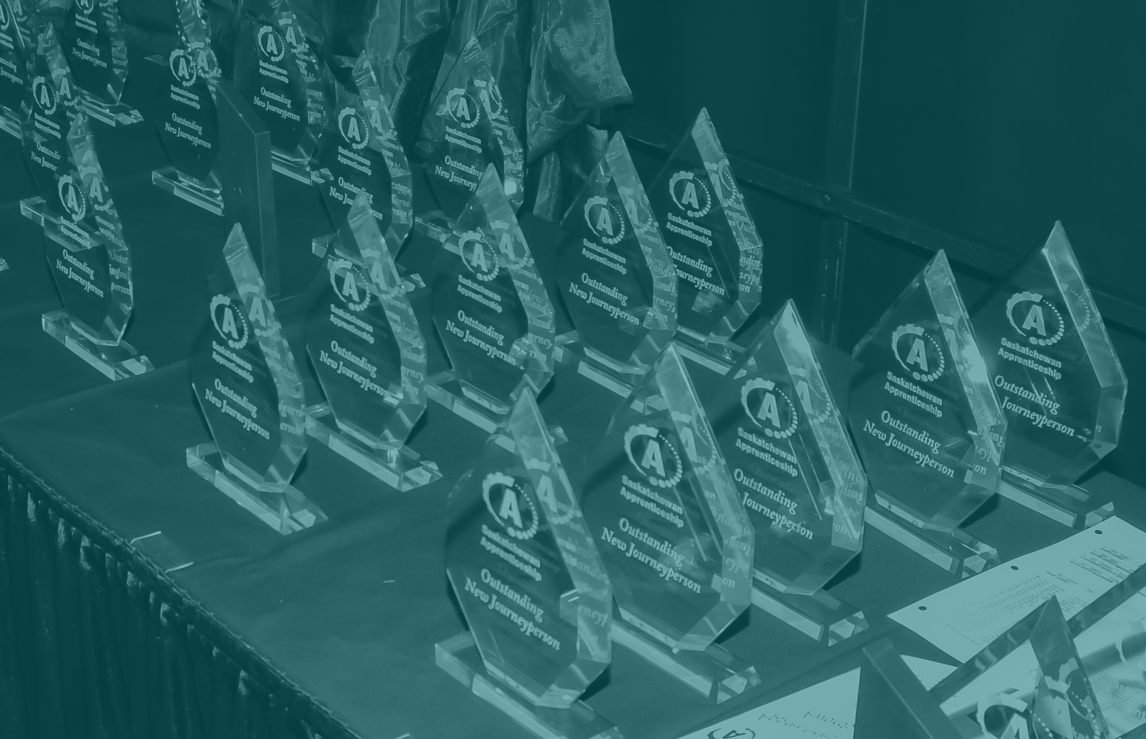awards table teal overlay