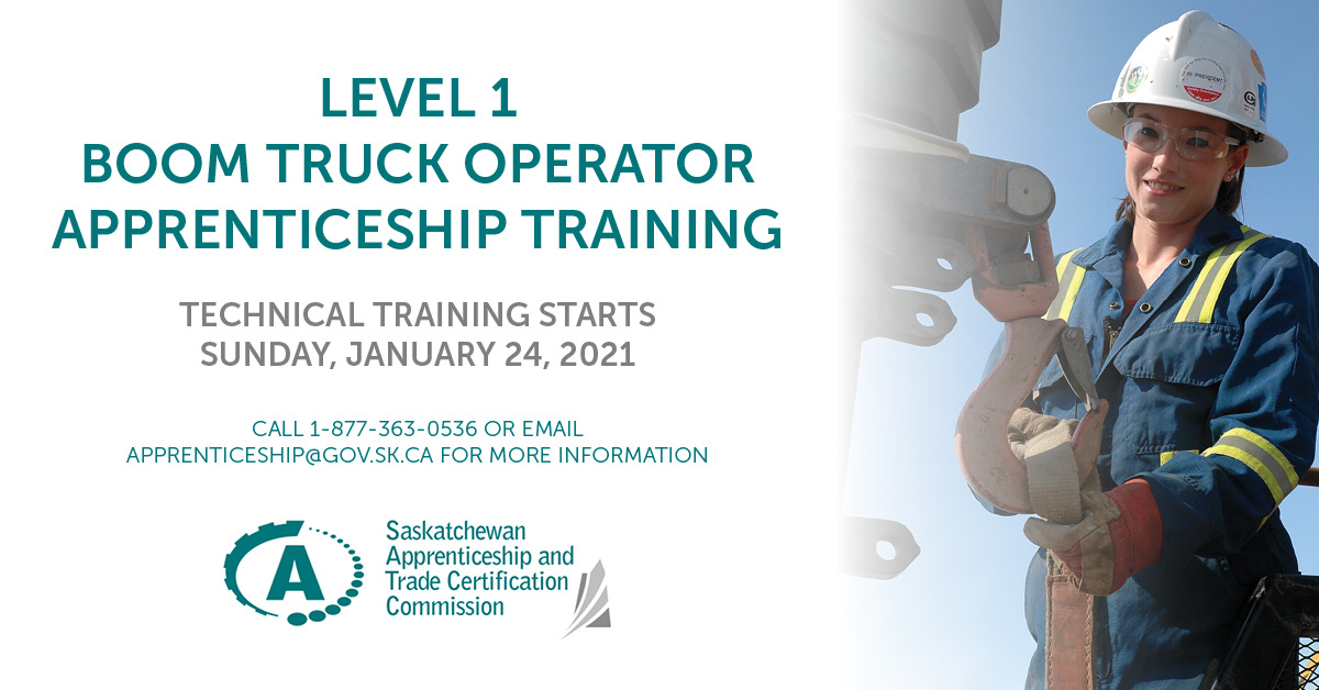 Level 1 Boom Truck Operator Apprenticeship Training SATCC